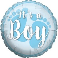 Folienballon Gender Reveal Its A Boyl Rund 45Cm Helium Babyparty Deko Ballon