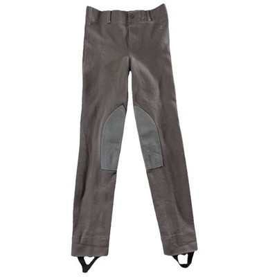 Horze Womens Riding Pants Brown Size L Equestrian Knee Patch Stretch Euro Fit
