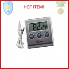 iapsales Easy to Read: Refrigerator Freezer Thermometer Alarm, High & Low Temper