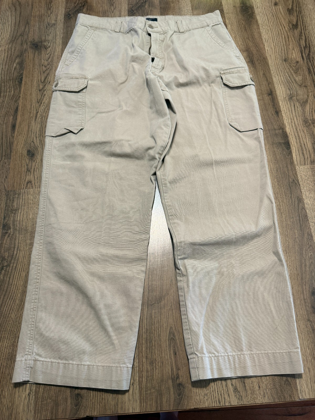 Men's Size 38 Brown Cargo Khaki Pants Mid Rise Pockets Outdo