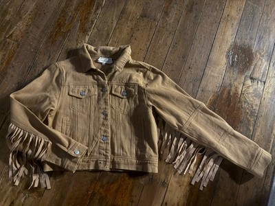 Dress Up Boutique Women s S Fringe Jean Jacket