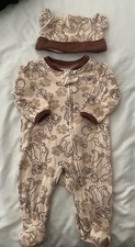 Disney The Lion King Simba footed Bodysuit and matching hat size infant 0-3m