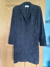 Ladies PLANET Size 8 Grey Coat Floral Embossed