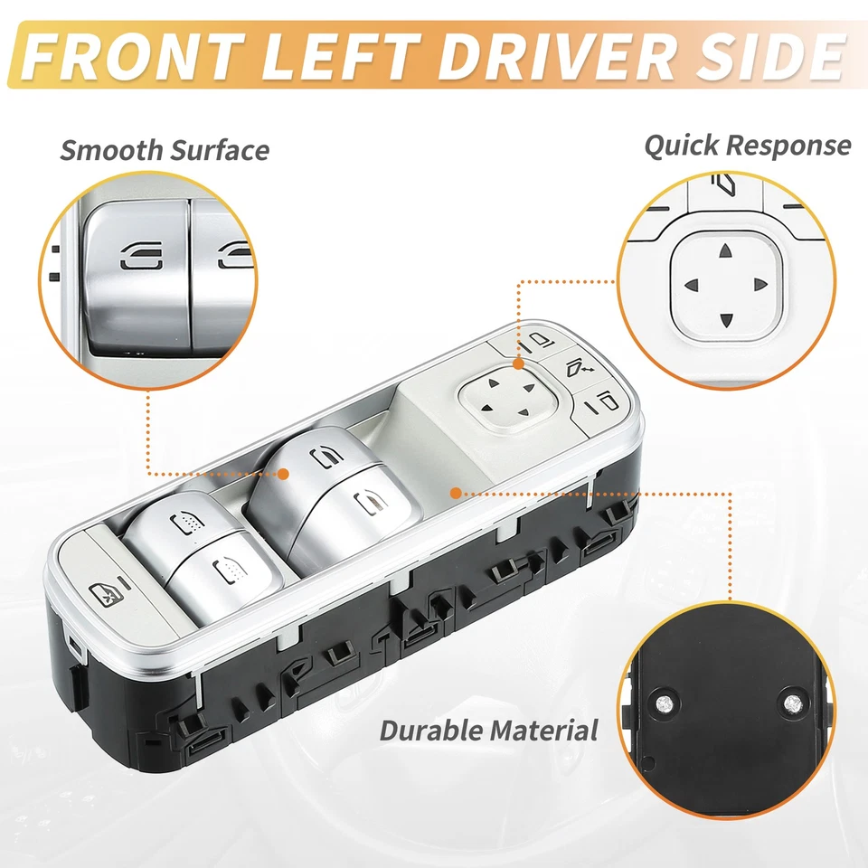 3 Pin Front Driver Side Power Window Switch for Mercedes-Benz GLE GLS 1679057501 Foto 3 de 4