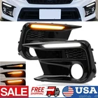 2PCS LED DRL Fog Lights Bezel Cover Kit For Subaru WRX/STI 2018-2021 White/Amber