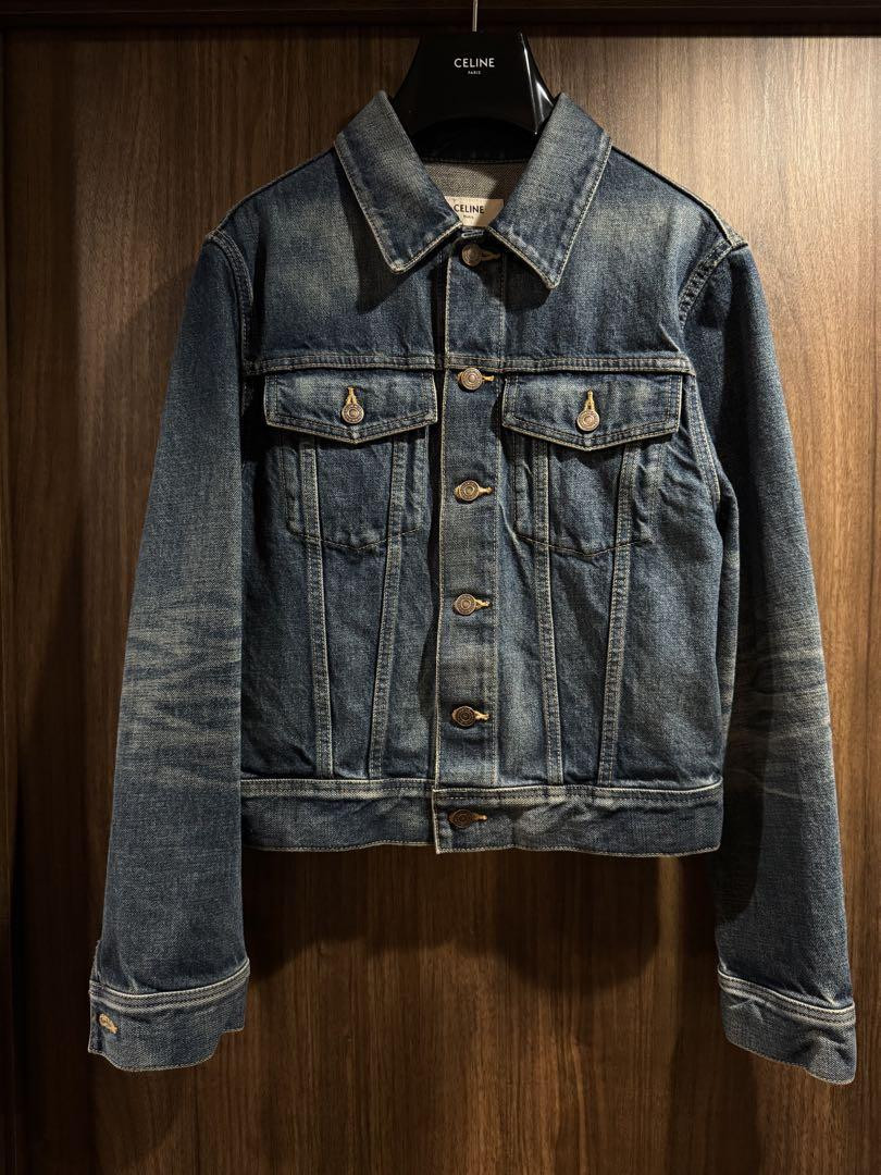 celine embroiled denim jacket XS