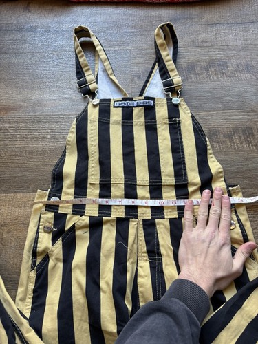 Game Bibs Black And Gold Striped Overalls Purdue Boilermakers Adult Size Small - Picture 3 of 5