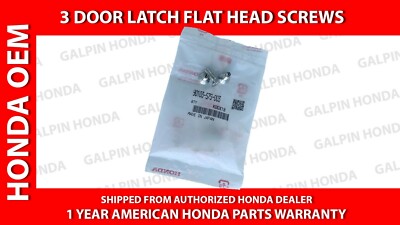 GENUINE OEM HONDA 3 DOOR LATCH FLAT HEAD SCREWS  [90103-S7S-003] x3
