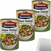 Sonnen Bassermann Erbsentopf Mit Herzhaften WüRstchen 3Er Pack 3X400G Dose Usy