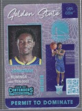 JONATHAN KUMINGA 2021-22 PANINI CONTENDERS PERMIT TO DOMINATE CASE HIT SSP RC #7