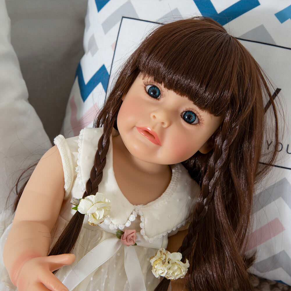 Full silicone reborn dolls 2255cm girl body bb reborn babies toddler dolls  for child birthday