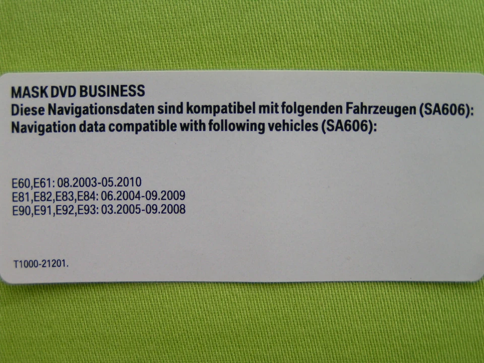 DVD NAVIGATION DEUTSCHLAND + EU 2013 BMW BUSINESS E60 E61 E81 E83 E84 E90 SA606 - Bild 2 von 2