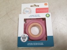 TINY TEETHERS FLOWER TEETHER, WOOD  SILICON