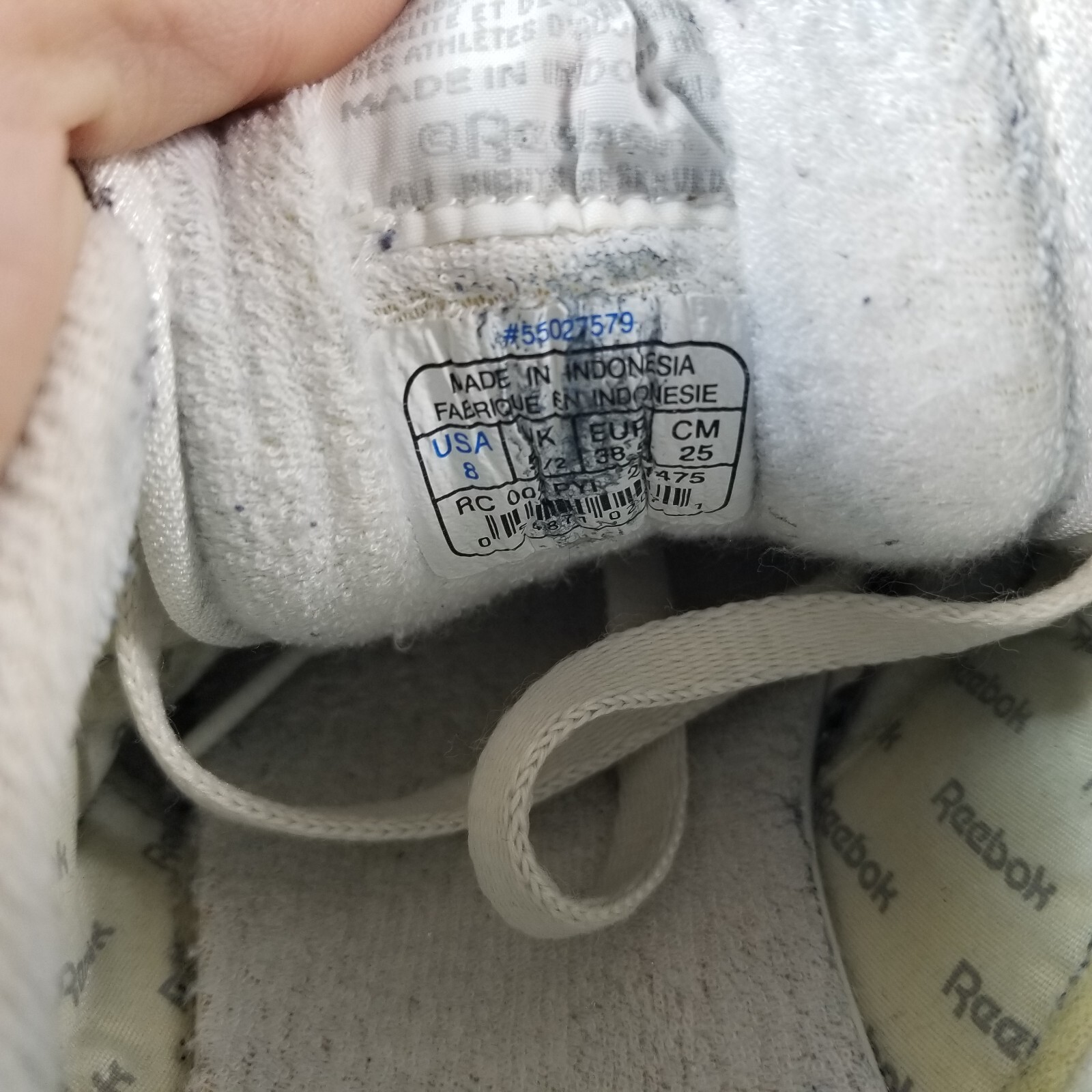 Reebok Womens Classic White Lace Up Low Top Sneaker Shoes Size 8 thumbnail 7