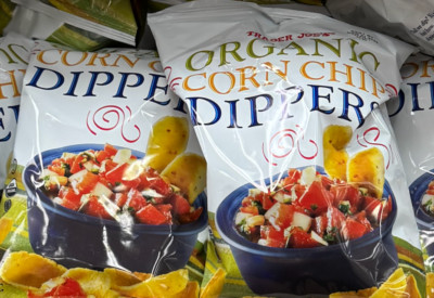 2 Pack Trader Joe's Organic Corn Chip Dippers 9.75 oz Each Bag Free Ship WW