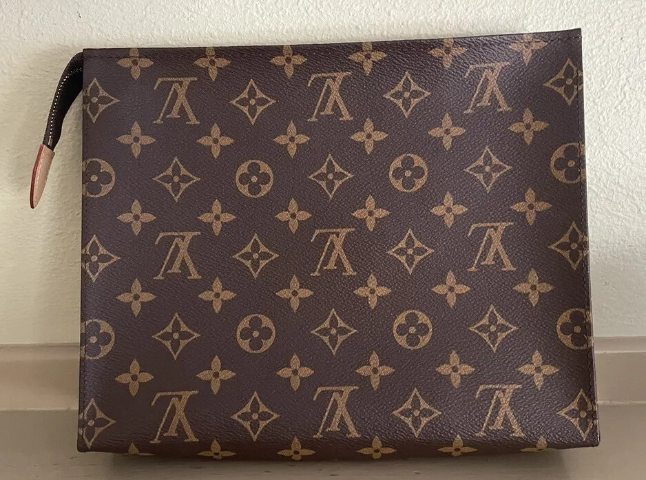 Authentic Louis Vuitton Toiletry 26 Monogram Pouch Brown Canvas eBay