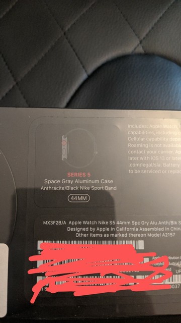 Apple Watch Series 5 Nike 44mm Space Grey Aluminum Case with Anthracite/Black Sport Band (GPS 