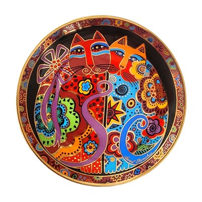 Limited Edition Decorative Cat Plate Cheek to Cheek Franklin Mint Laurel Burch