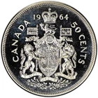 1964 50C Canada Proof Like Fifty Cent Silver Half Dollar Cameo