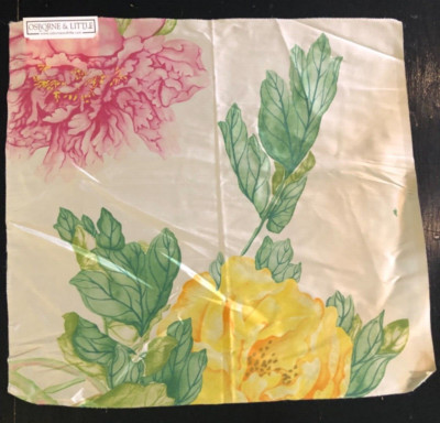 LORCA Cipango in Pink, Green, Yellow 17 1/4 x 18 3/4'' Floral Silk Fabric Sample