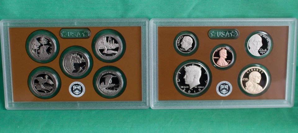 2018 S United States Mint ANNUAL 10 Coin Proof Set Original Box and COA Complete - Image 3 of 4
