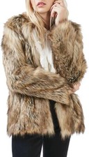New With Tags Topshop Kate Faux Fur Coat Sz. 8