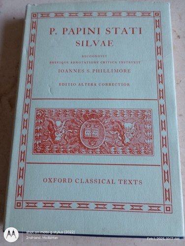 1962 OXFORD UK RIDLER P.PAPINI STATI SILVAE IONNES PHILLIMORE HC/DJ ...