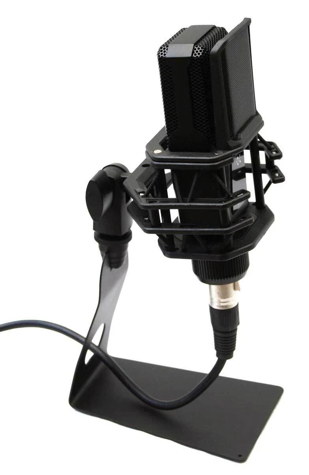 E-Lektron RM2 Studio Kondensator-Mikrofon Set+XLR Kabel+Spinne+Ständer+Popschutz - Bild 4 von 4