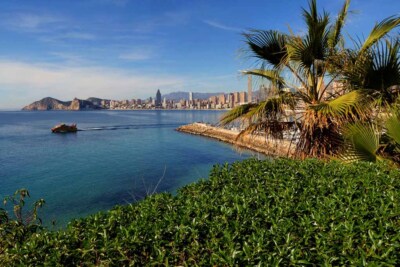 Benidorm Poniente Strand Costa Blanca Spanien Foto Bilddruck