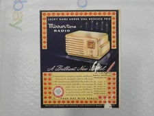 Vintage Mirror Tone Radio -  Advertising Punch Card - not punched