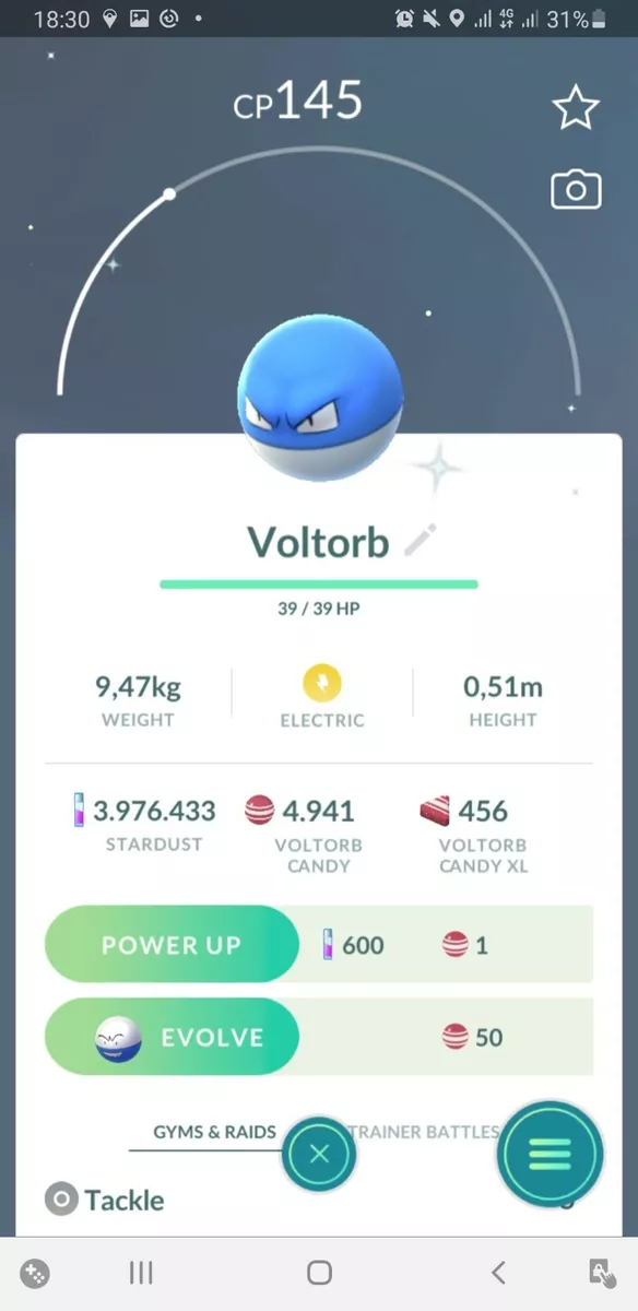 Shiny Voltorb Pokemon Trade Go