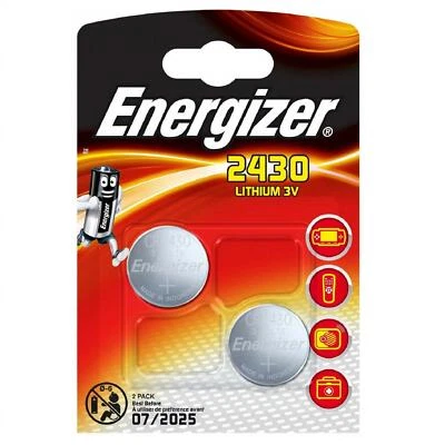 Pilas de boton Energizer bateria original Litio CR2430 3V en blister 2X Unidades