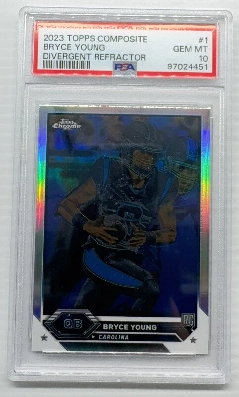 Bryce Young Topps Composite #1 Divergent Refractor