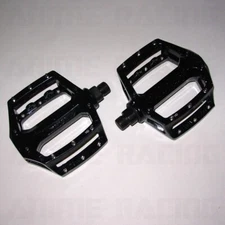 NEW NOS WELLGO LU-313 HD BMX BiKE BiCYCLE PEDALS ALUMiNUM ALLOY BLACK 9/16