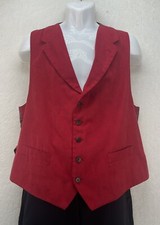 T. Harris London Women’s Micro Suede Sz Xl 5 Button Style Vest 3639