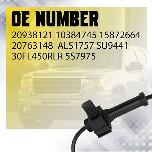Rear Left & Right ABS Wheel Speed Sensor For Chevrolet Tahoe Suburban 1500 2500 - Picture 11 of 11