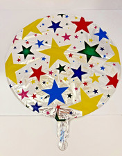 Silver Balloon with Stars - 18" - Qualatex