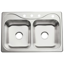 Sterling 11402-4 Southhaven 33" Double Basin Drop In Stainless - Stainless Steel