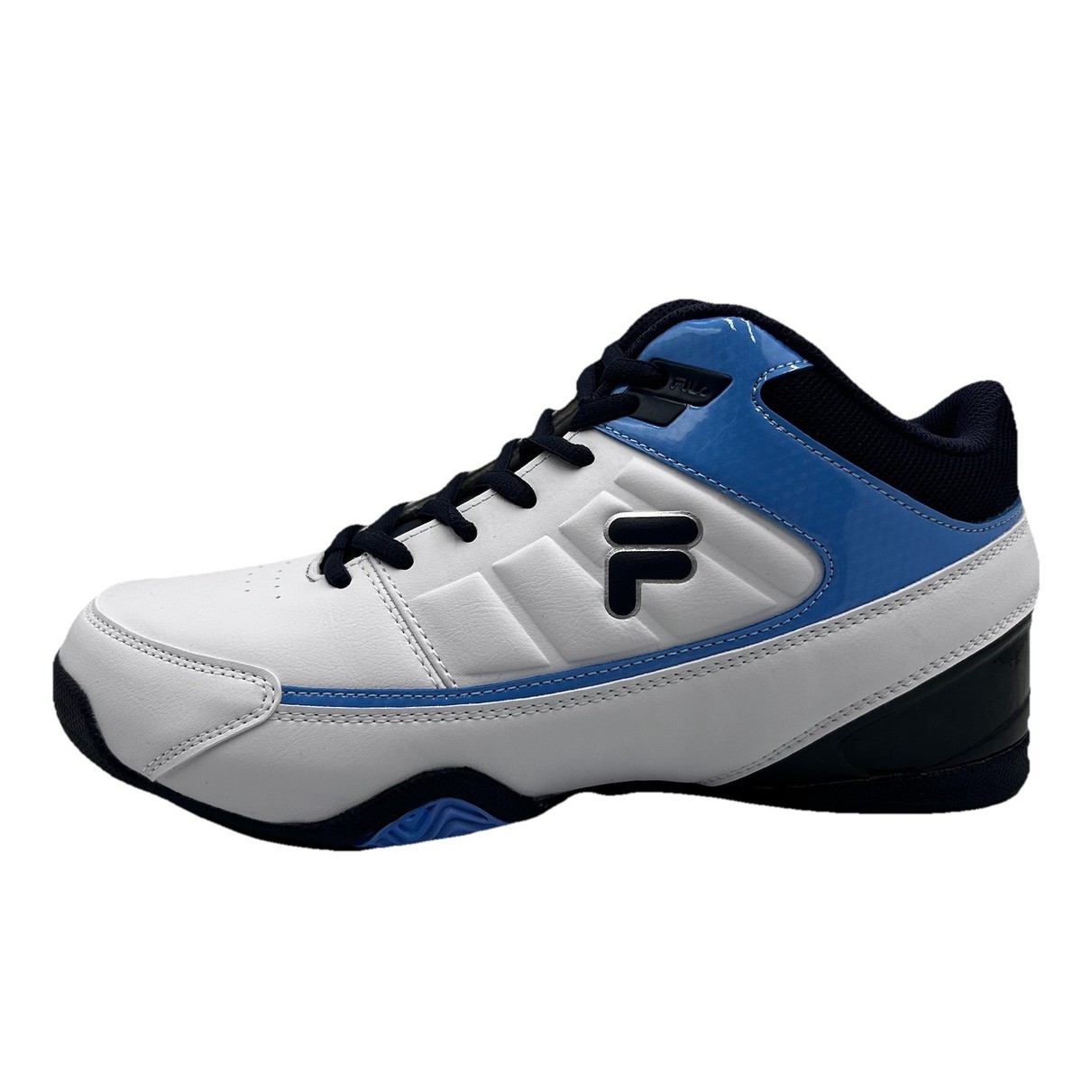 Fila Men\'s White and Blue Trainers Amazon.com | FILA Men main image 3