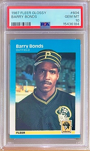 1987 Fleer GLOSSY #604 BARRY BONDS PSA 10 POP 606