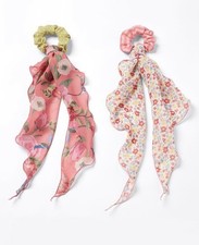 Matilda Jane, Enchanted Garden Instant Adorable Hair Scrunchie Scarf Set 2 pk