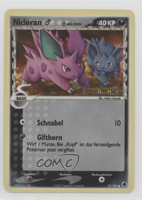 Nidoran M Reverse Foil Pokémon EX Dragon Frontiers #57 2006