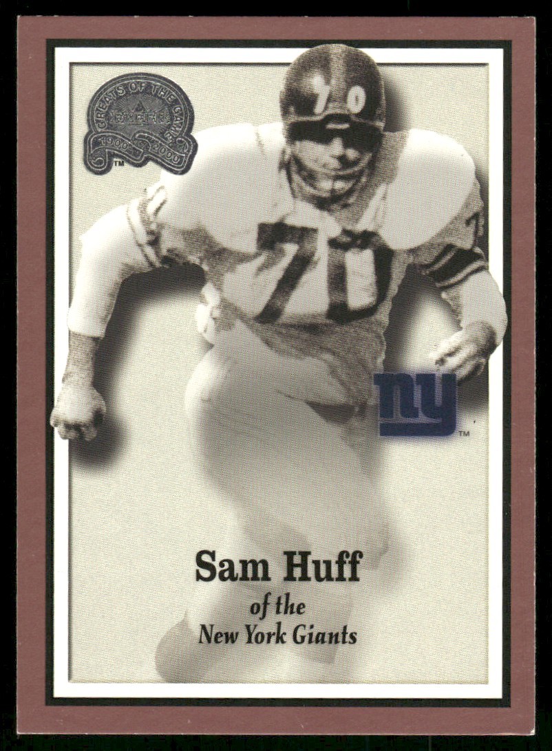 2000 Fleer Greats of the Game Sam Huff New York Giants #77