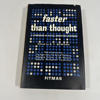 Faster Than Thought Digital Computing Machines Bowden 1964 HC DJ Ada Lovelace
