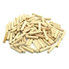 Yoohey 100pcs 6 x 30mm Wooden Dowel Pins Wood Kiln Dried Fluted and Beveled