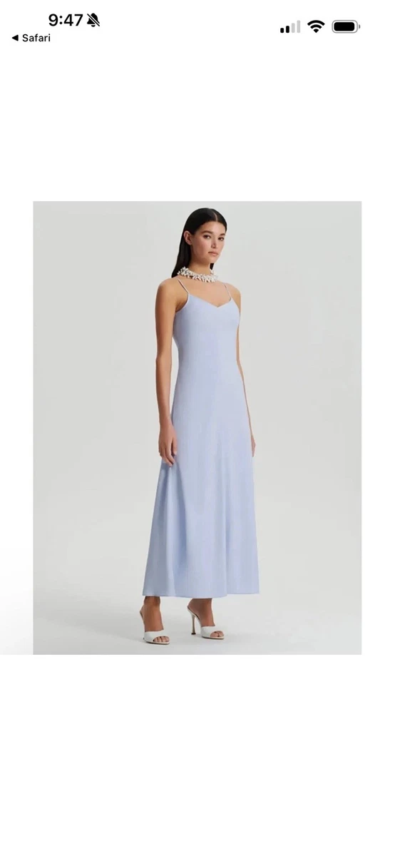 scanlan theodore silk bias slip dress Beautiful Scanlan Theodore Dress. Embrace effortless sophistication with this Scanlan Theodore crossover wrap dress, beautifully accented with a tortoiseshell buckle and tie waist detail. The warm tone and fluid silhouette make it