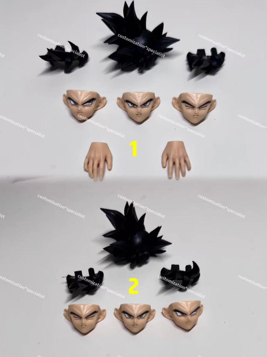 TK Custom 1/12 shf Goku 2.5 Ultra Instinct black Head Sculpt kit