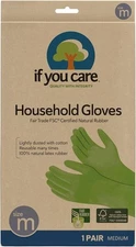 IF YOU CARE Medium Cotton Flock Lined Household 1 Pair (Pack of 1), Green 