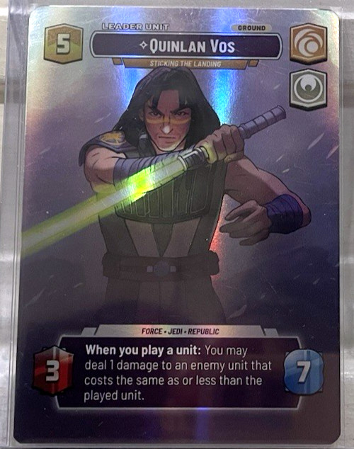 Star Wars Unlimited Showcase Card Quinlan Vos Sticking The Landing  #275
