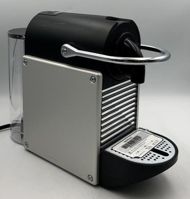 Nespresso Pixie Espresso Machine by De'Longhi Aluminum Silver Compact EN124S